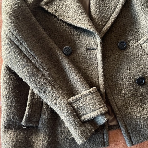 H&M Wool Blend Khaki Green Jacket - Picture 6 of 7